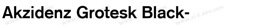 Akzidenz Grotesk Black字体转换